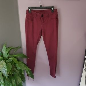 Red Camel burgundy skinny pants size 5